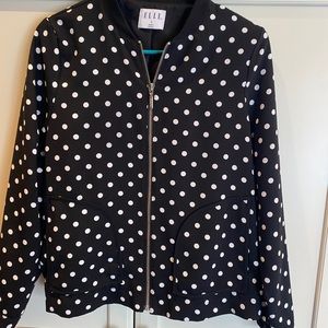 Black and white polka dot jacket